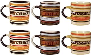 Jogo Mini Caneca Cerâmica Caboclo 110ml 6 Unidades - Yazi  