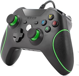 Controle Xbox One Series S X Joystick Analógico Vibratório Com Fio USB Led Entrada P2 Video Game Pc Computador Notebook Mac  