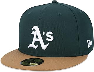 Bone New Era 59FIFTY MLB Oakland Athletics Back To School Fitted Aba Reta Aba Reta Fitted Verde  