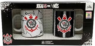 Kit Conjunto 2 Canecas Corinthians Logo FC 300ml Sude  