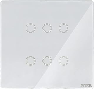 Steck Interruptor Smarteck 4X4" 6 Módulos Touch Branco  