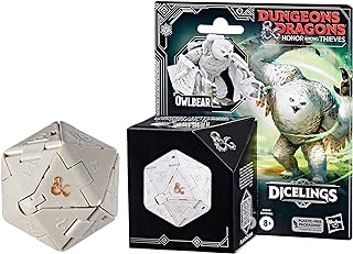 Dado D20 Dungeons & Dragons Honra Entre Rebeldes - Urso Coruja Branco - F5214 - Hasbro  