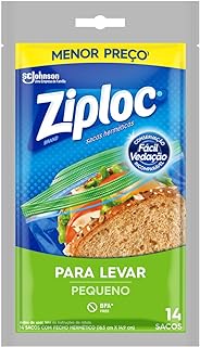 Ziploc Sacos Herméticos para levar Pequeno com 14 unidades  