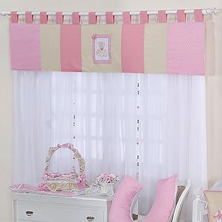 Cortina Para Quarto de Bebê Fofuchas Rosa 07 peças - Coleção Luxo  