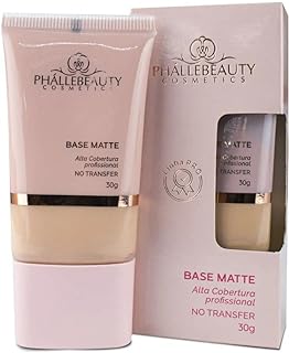 Base Matte Alta Cobertura Cor 3 Phallebeauty 30g  