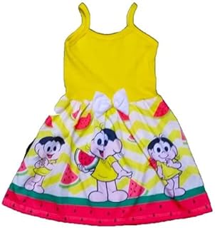 Vestido Infantil Alcinha Criança Menina Magali Turma Monica  