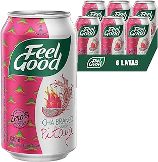 Chá Branco com Pitaya FEEL GOOD 330ml (6 Latas)  