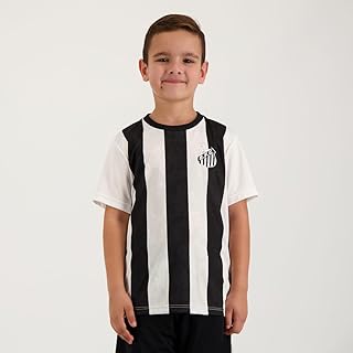 Camisa Santos Trix Juvenil Preta e Branca  