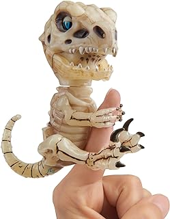 WowWee Untamed Skeleton Raptor da Fingerlings – Gloom (areia) – Dinossauro colecionável interativo  