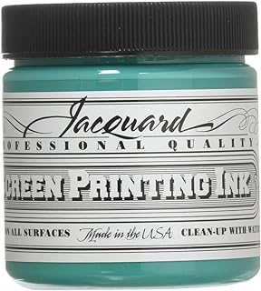 Jacquard Tinta serigrafada profissional, solúvel em água, frasco de 113 g, turquesa (113)  