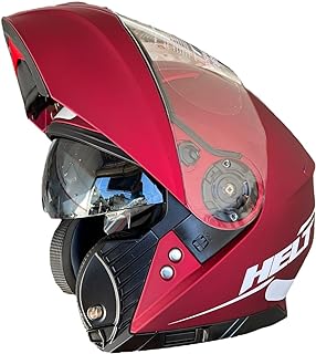 Capacete Escamoteável Helt Hippo Glass Vermelho Fosco 62  