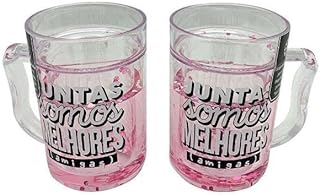 Dupla de canecas congeláveis Uatt melhores amigas 250ml  