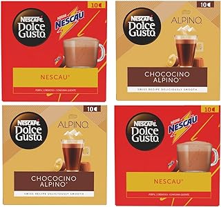 KIT 40 Cápsulas Dolce Gusto Alpino e Nescau | Kit Original Dolce Gusto | Kit Chocolate Cremosos  