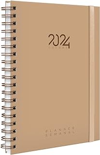 Agenda 2024 Planner Semanal Plus Cores Spot Colors Nude  