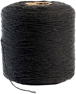 Barbante ou Linha para Crochê Colorido Nº 8 - Preto  