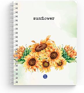 Caderno "Sunflower" Capa Dura revestida com Soft Touch, 160 Páginas Tamanho A5 - Wire-o  