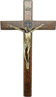 6202 - Crucifixo de parede São Bento 23 cm  