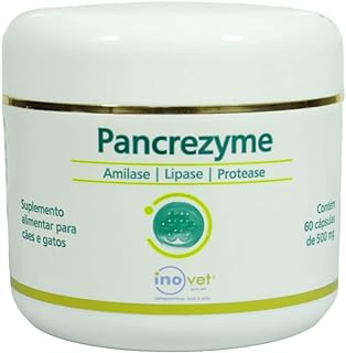 Pancrezyme Suplemento Alimentar - 60 Cápsulas 500mg - Inovet  