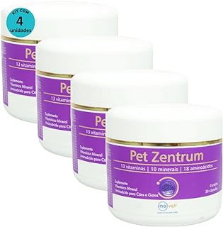 Pet Zentrum Suplemento Para Cães e Gatos Com 30 cápsulas Kit Com 4  