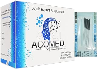 Agulha Acupuntura 0,25x30mm Açomed 1000 Agulhas Sistêmica C/Reg. Anvisa  