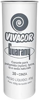 Tinta p/Tecido Corante Roupas Vivacor Guarany 40g Cinza  