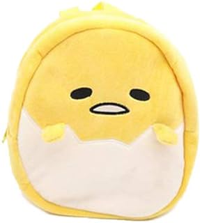 Mochila Gudetama/Sanrio, de pelúcia. Composição: poliéster  