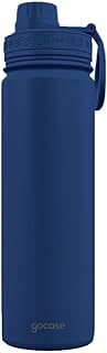 Garrafa Térmica Gocase Fresh Inox Parede Dupla Isolada À Vácuo 650ml - Azul Marinho  