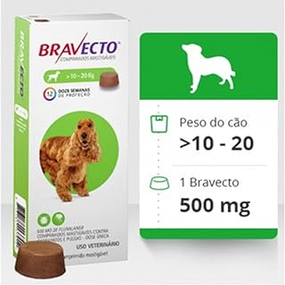 Bravecto Cães 10 A 20kg Msd - Carrapatos E Pulgas Original  